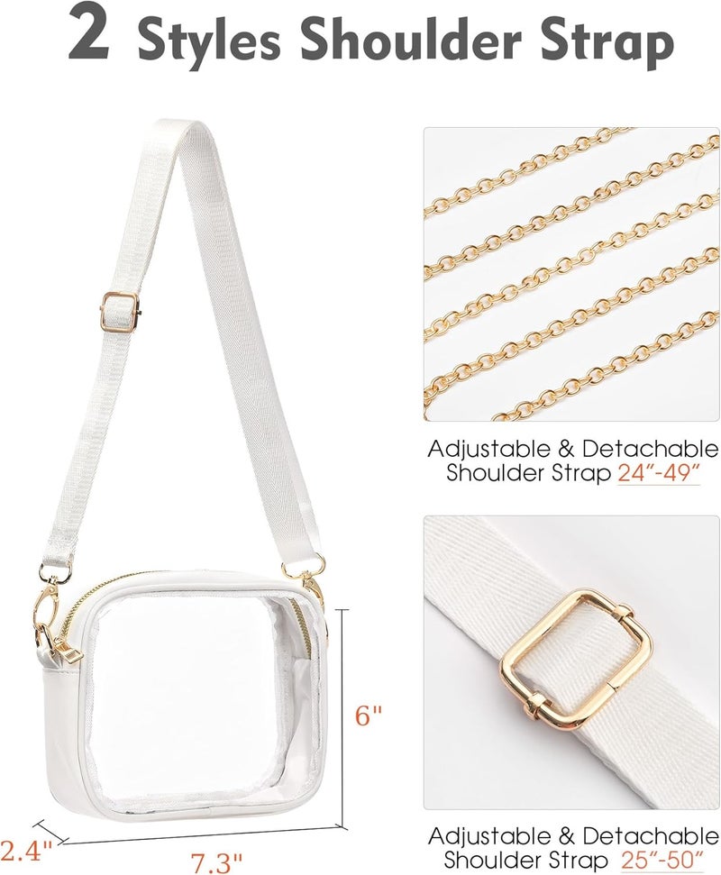 FANGSUN Clear Purse for Women, Clear Crossbody Bag Stadium Approved, Small Transparent Handbag for Concert Event Festival - Image 5
